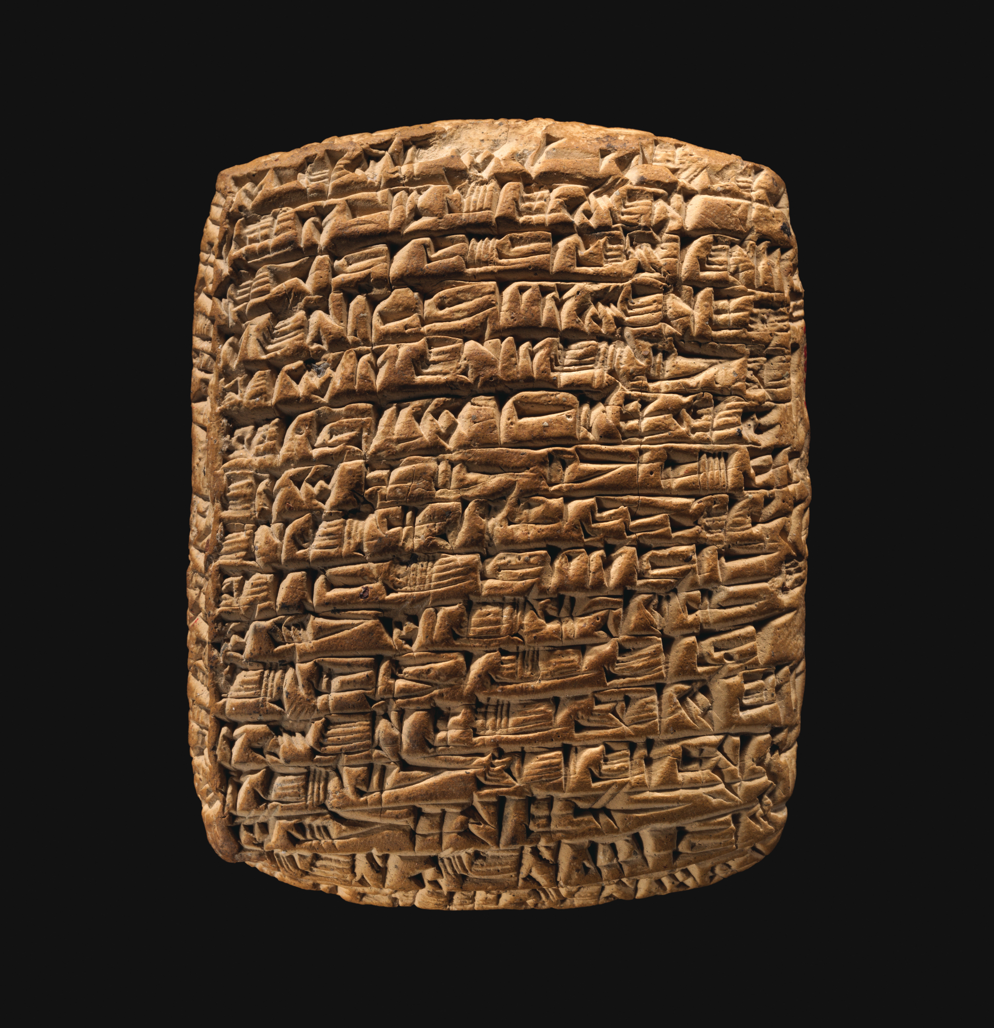 Clay tablet covered in cuneiform writing, an Old Assyrian letter.